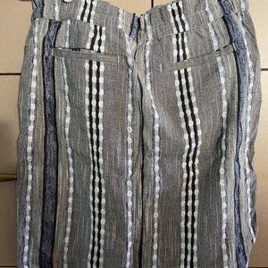 Caslon Grey and Blue Striped Skirt